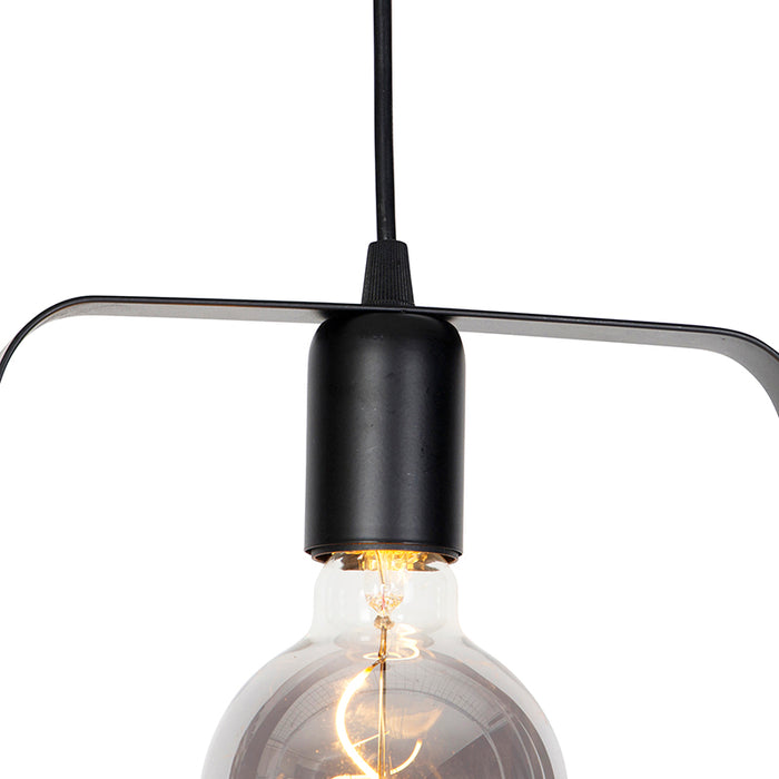 QAZQA Hanglamp roslina - Zwart - Modern - L 22.5cm