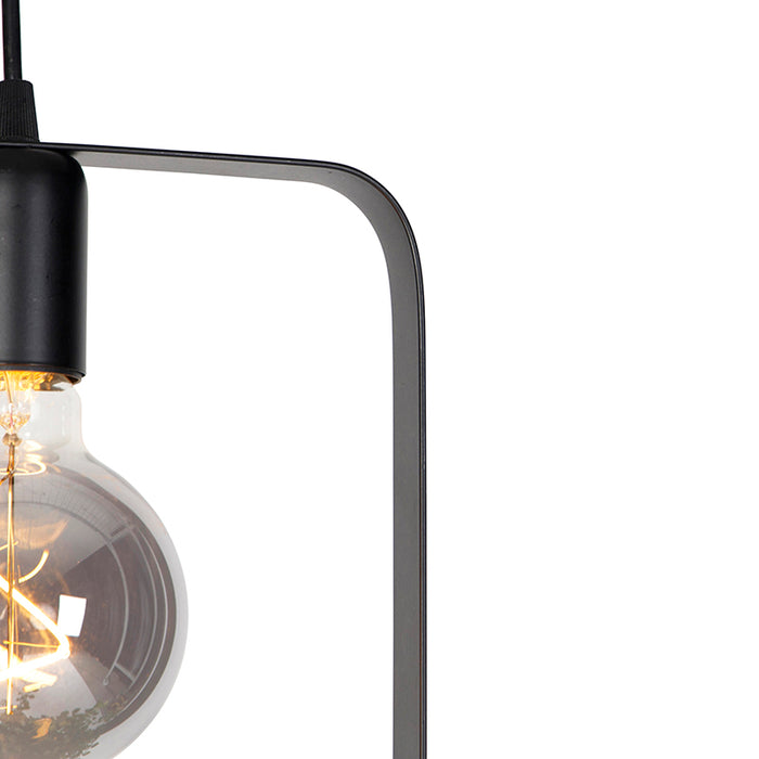 QAZQA Hanglamp roslina - Zwart - Modern - L 22.5cm