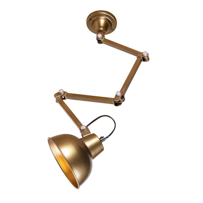 QAZQA Industriële wandlamp messing verstelbaar - Avon