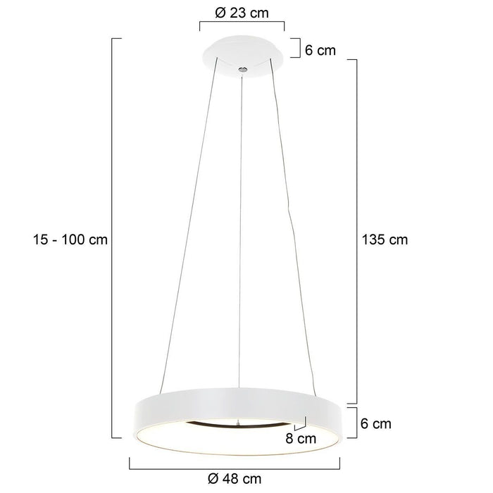 Steinhauer hanglamp wit