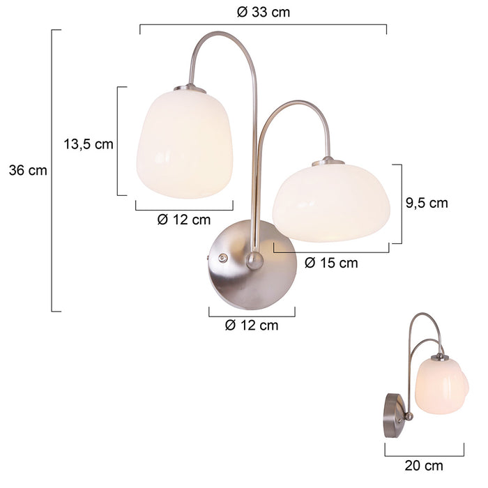 Steinhauer Bollique LED Wandlamp RVS