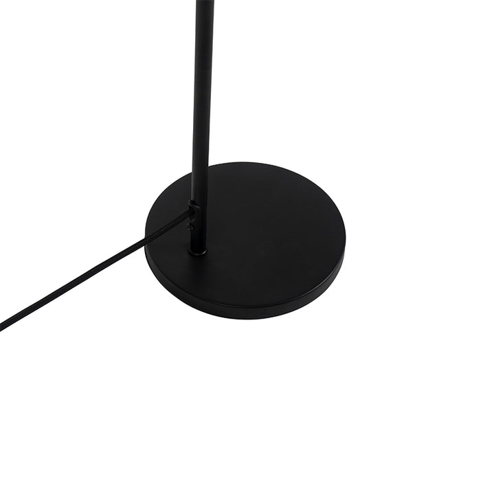 QAZQA Moderne tafellamp zwart met smoke kap - Maly