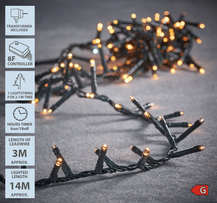 Luca Lighting Kerstboomverlichting - 700 LED - L1400 cm - Warm Wit
