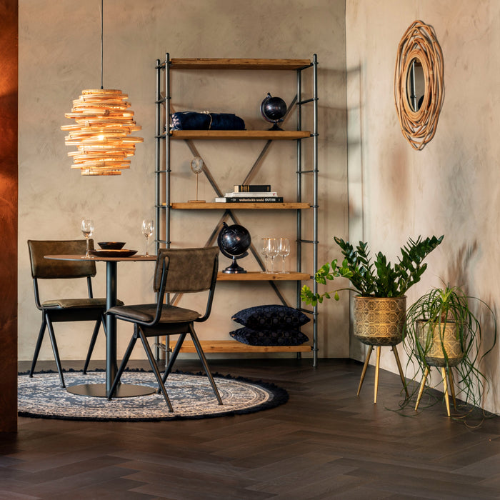 Dutchbone Bodega Vloerkleed Ø 175 cm - Blauw