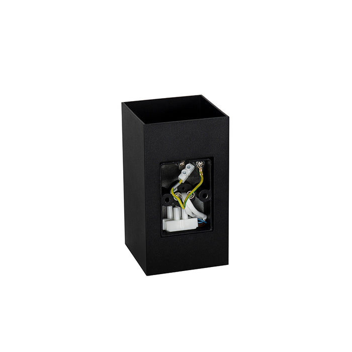 QAZQA Design vierkante wandlamp zwart - Sabbir