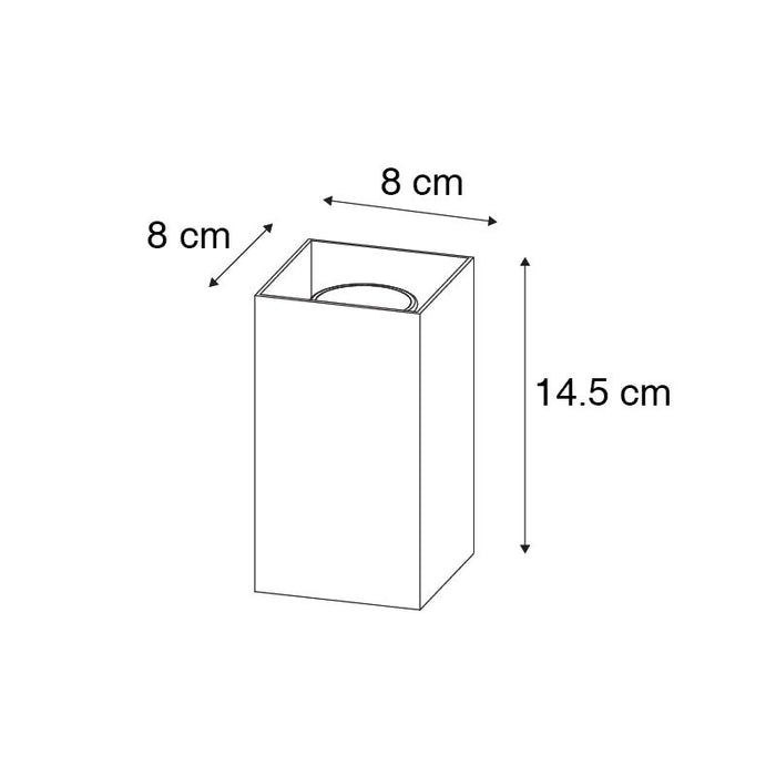 QAZQA Design vierkante wandlamp zwart - Sabbir