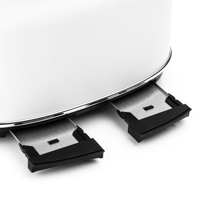 Westinghouse Retro Broodrooster - 4 Slice Toaster - Wit