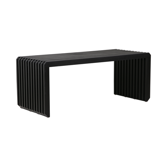 HKliving Slatted Bankje B 96 cm - Zwart