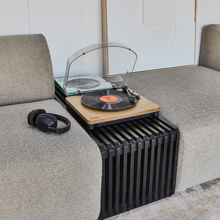 HKliving Slatted Bankje B 96 cm - Zwart