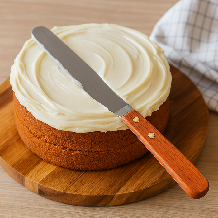 OTIX Glaceermes Paletmes Houten Handvat RVS Spatel 27cm Bakken en K...