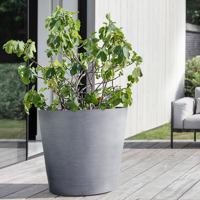 Ecopots Amsterdam Bloempot Met Wielen Ø 80 cm - Blauwgrijs