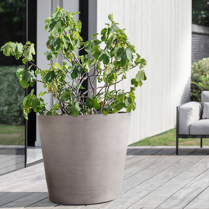 Ecopots Amsterdam Pot Met Wielen Ø 80 cm - Taupe