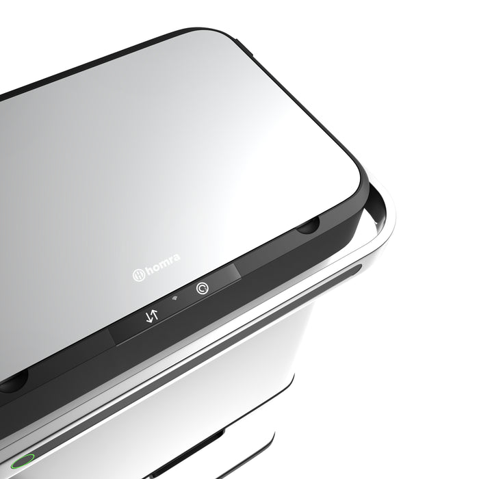 Homra DEXER prullenbak met sensor - 60L - 4 vakken - Wit