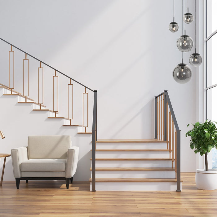 Steinhauer Hanglamp Bollique Zwart 5 Lichts 2730ZW