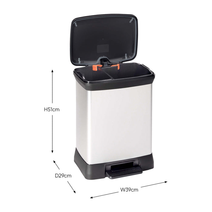 Curver Duo Decobin Pedaalemmer 28 Liter (10+18 Liter)