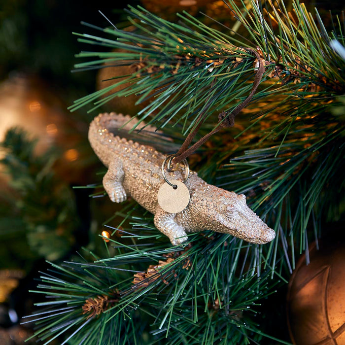 Riviera Maison Happy Crocodile Ornament - 12.5x2.0x5.0 cm