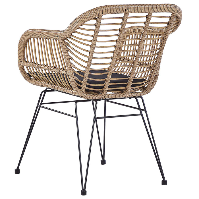 Beliani - TROPEA II - Bistroset voor 2 - Natuurlijk - PE rotan