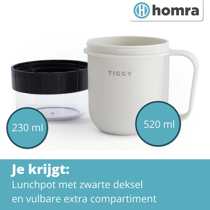 Homra lunchpot TIGGY Grey