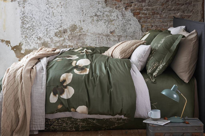 Vandyck MAZE dekbedovertrek 240x220 cm Olive-113 (satijnkatoen)