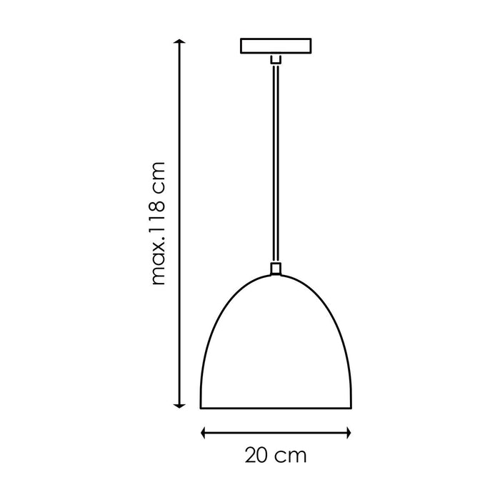 Home sweet home Concrete Hanglamp Ø 20 cm - Betongrijs