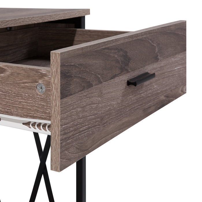 Beliani Ayden Sidetable Donker houtkleur MDF