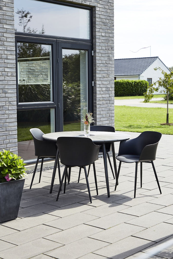 Lisomme Dian kunststof tuinstoel zwart