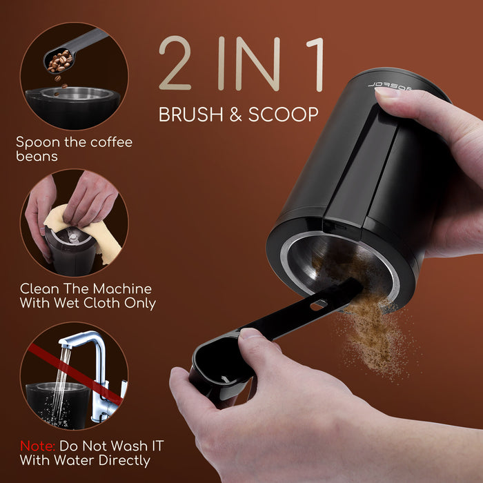 Aigostar Natural 30RRJ - Elektronische Koffiemolen - 200W - Zwart