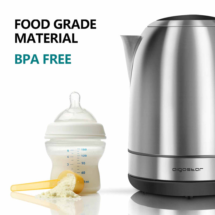 Aigostar Aiden 30VEA-1.2 Liter Waterkoker-2200 Watt-RVS