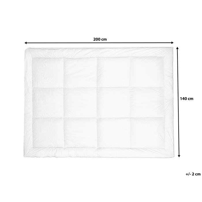 Beliani - MULHACEN - Matrastopper - Wit 140 x 200 cm - Japara katoen