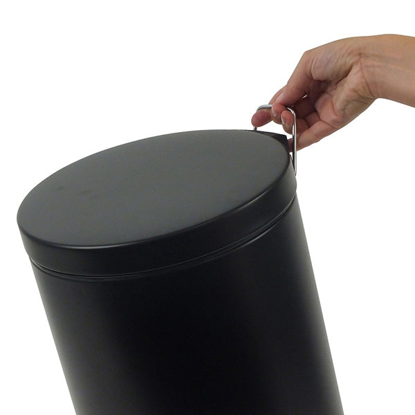 Kela - Afvalemmer Kilian RVS zwart, 12 L - Kela