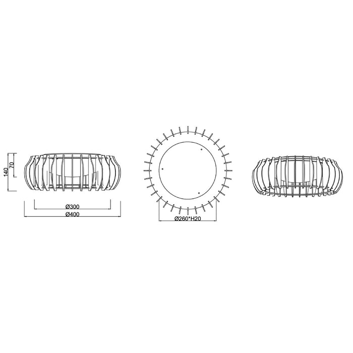 Reality Monte Plafondlamp Ø 40 cm