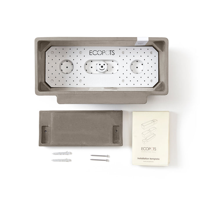 Ecopots Manhattan Bloempot B 35 x D 17.5 cm - Taupe