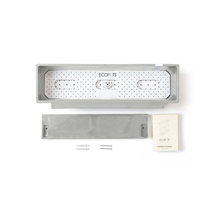 Ecopots Manhattan Bloempot B 55 x D 17.5 cm - Witgrijs