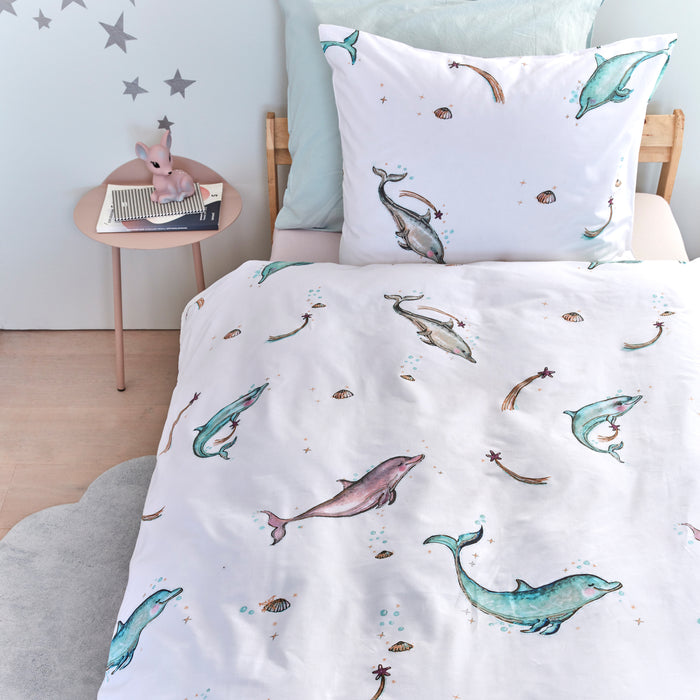 Beddinghouse Kids Magical Dolphi Dekbedovertrek 140 x 220 cm - Multi