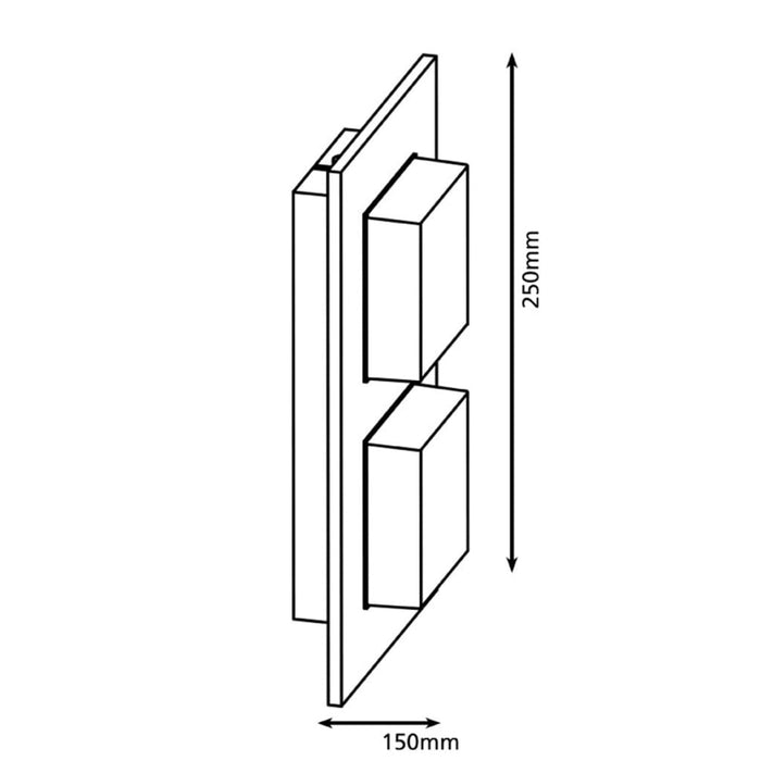 EGLO Tuinwandlamp LED Pias 2,5 W zilverkleurig 93365