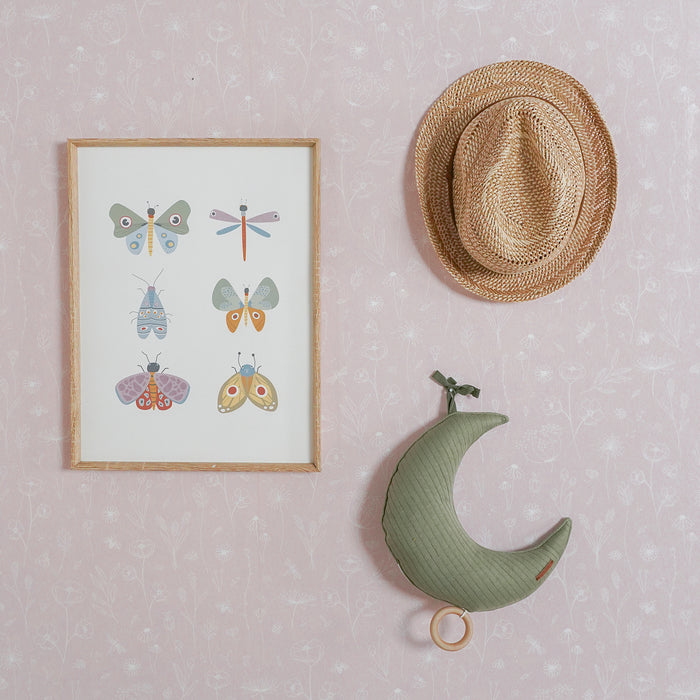 Little Dutch - Vliesbehang - Wild Flowers Pink - Roze - 10mx53cm