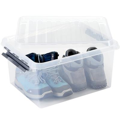 Q-LINE OPBERGBOX 36L TRANSPARANT METAAL 50 x 40 x 26 cm