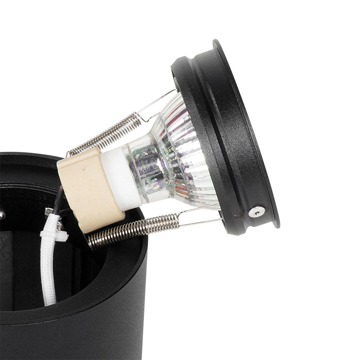 QAZQA Moderne plafondspot zwart draai- en kantelbaar - Rondoo up