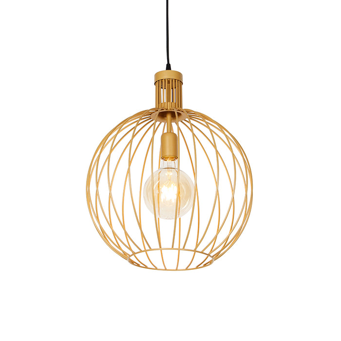 QAZQA Hanglamp wire-dos - Goud|messing - Design - D 400mm