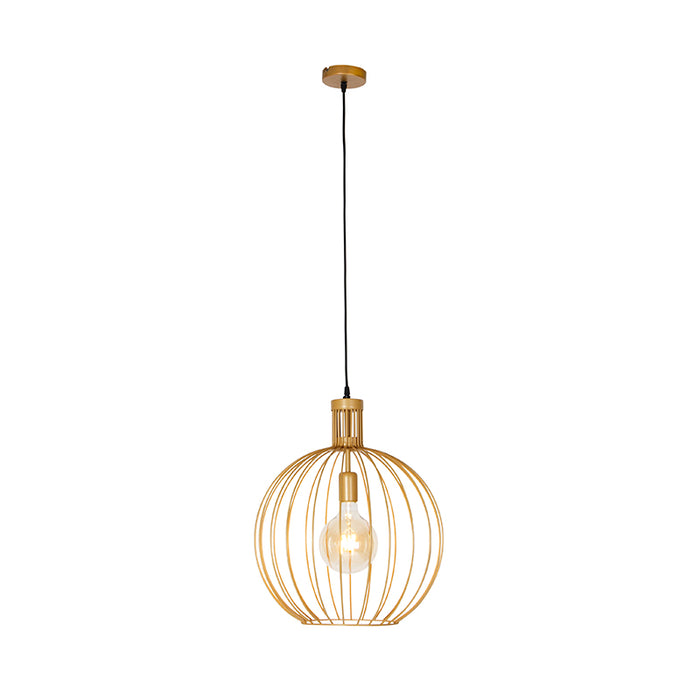 QAZQA Hanglamp wire-dos - Goud|messing - Design - D 400mm