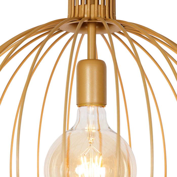 QAZQA Hanglamp wire-dos - Goud|messing - Design - D 400mm