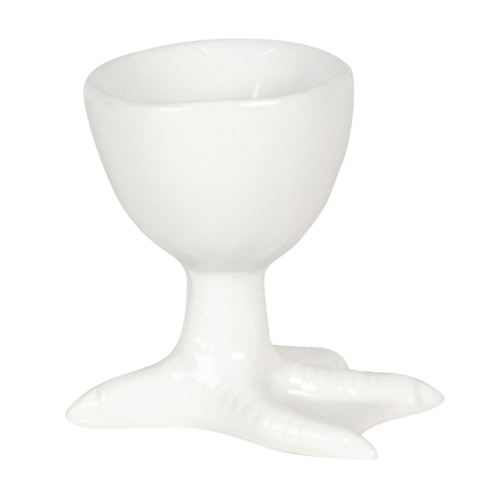 Clayre & Eef Eierdopje 8*7*8 cm Wit Keramiek Eierhouder
