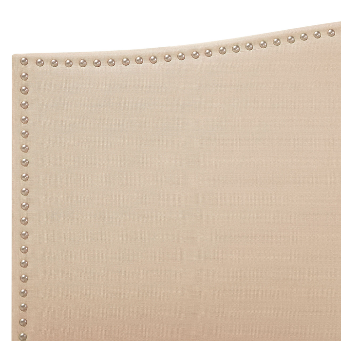 Beliani-MONTPELLIER -Tweepersoonsbed-Beige-160 x 200 cm-Polyester