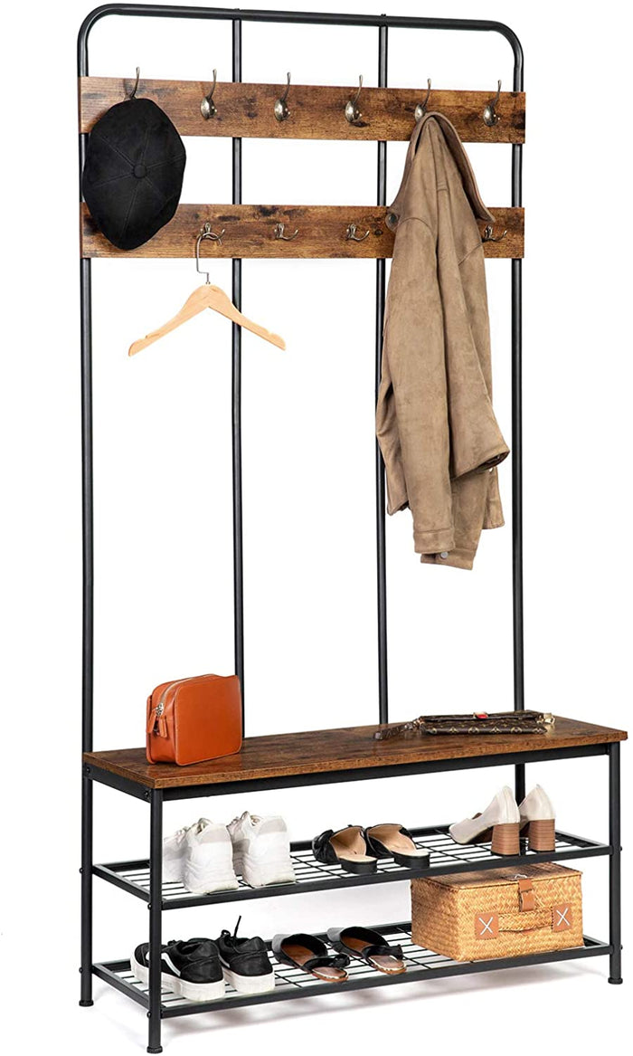 Furnilux - Grote kapstok - kledingrek met schoenenrek