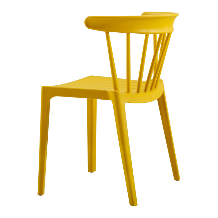 Woood Bliss Spijlenstoel - Okergeel