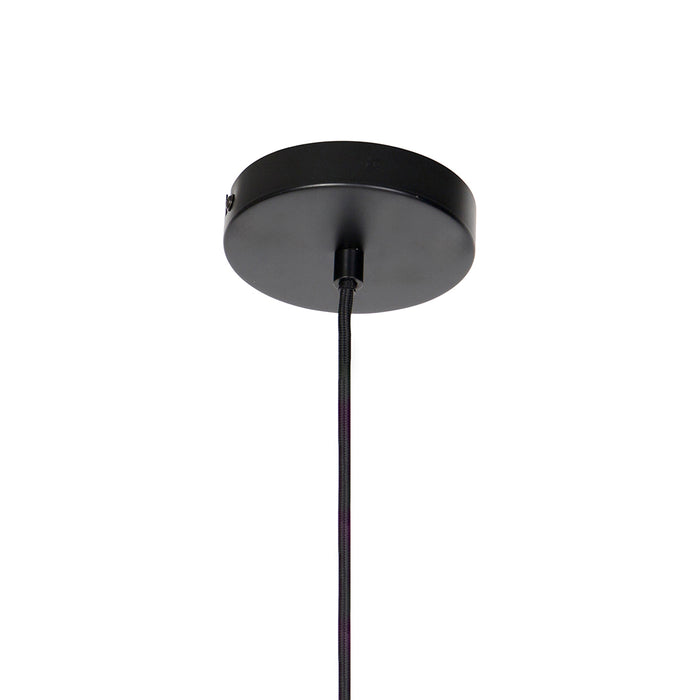 QAZQA Design hanglamp zwart met goud en smoke glas - Zuzanna