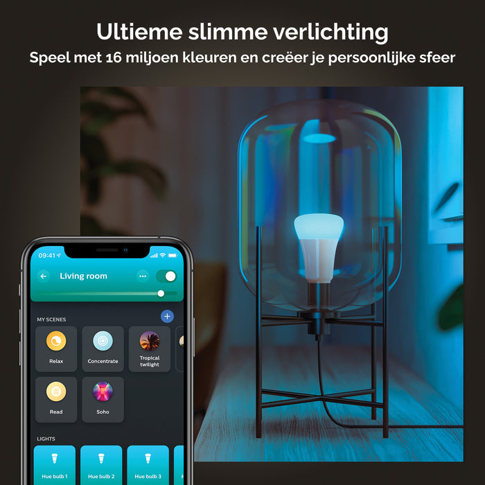 Philips Hue White & Color Ambiance Lichtbron - E27 - 2-pack