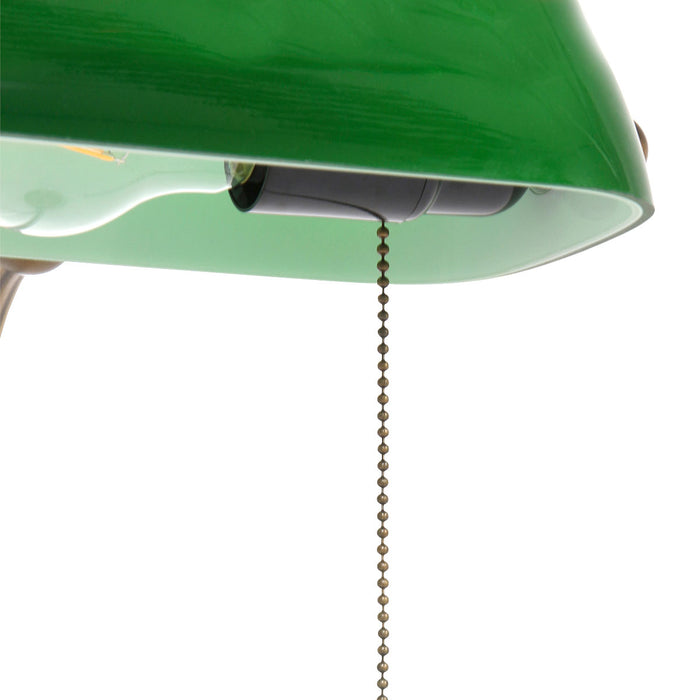 Mexlite Tafellamp Notaris Brons - Groen Fitting E27