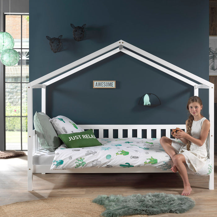 Vipack Dallas Huisbed met Hekje 90 x 200 cm - Wit