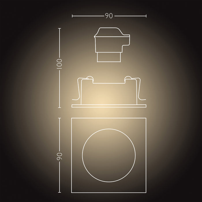 Philips Hue White Ambiance Milliskin Inbouwspot - GU10 - 1-pack